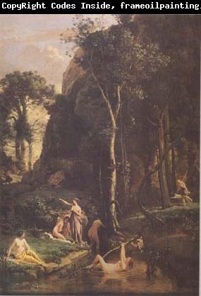Jean Baptiste Camille  Corot Diane surprise an bain par Aceon (mk11)
